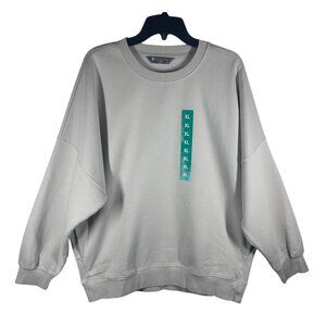 Tuff Athletics Crewneck Sweatshirt Women XL Matte Pearl Cotton Polyester Blend